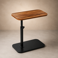 Table de lit moderne minimaliste, réglable en hauteur, en forme de C, avec roulettes, pour chambre à coucher