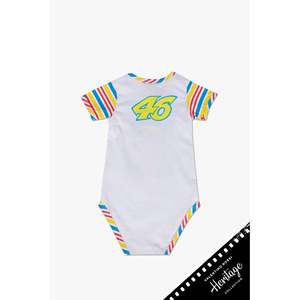 Combinaison bébé 100% coton adaptée aux enfants, design Rossifumi Heritage, vêtements officiels VR46 pour nouveau-nés, à porter tous les jours - Product Image 2