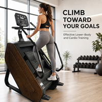 AUGER Appareil de cardio-training professionnel robuste à effet bois, simulateur d'escalade rotatif, équipement de gym AUGER