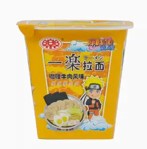 Hokage Ichiraku Ramen Cup with Various Flavors 100g Net Red Hot Selling Cup Instant Noodles Supper Meal Replacement