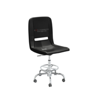 Siège en plastique Offre Spéciale Chaise mobile Salle informatique Chaise ergonomique Chaise réglable en hauteur avec 5 roues et repose-pieds pour le bureau