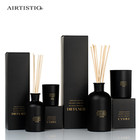 Nouveau style diffuseur de parfum d'ambiance de luxe pour la maison, en bouteille de verre avec bâtonnets en fibre, marque privée