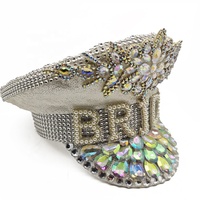 Chapeau de mariée unique à sequins avec inscription « Bride » pour enterrement de vie de jeune fille, fête prénuptiale et festival de musique rave