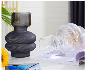 Aeofa-jarrón <span class=keywords><strong>de</strong></span> <span class=keywords><strong>flores</strong></span> con vela o Flor, florero negro alto hecho a mano - Product Image 3