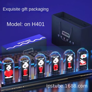 Aluminium legierung Quasi-Glow Tube Clock Digitale Desktop-Uhr Ornamente Cyberpunk-Stil Quarz Home Use Destiny Stone Gate - Product Image 5