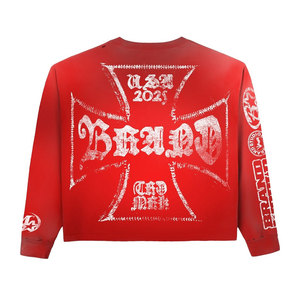 Fabricant de vêtements de mode confortables, sweat-shirts pour hommes, logo personnalisé imprimé, col rond, pull en coton à manches longues - Product Image 4