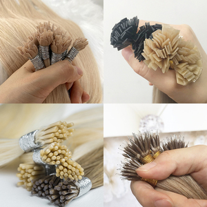 Fabrika çift çekilmiş I ucu saç uzatma Remy Keratin saç I İpucu insan saçı postiş - Product Image 6