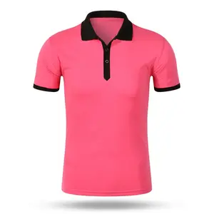 Custom Logo Embroidered 100% Cotton Polyester Black Polo Uniform Golf Mens Polo Shirts