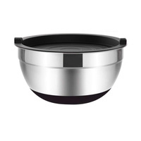 HIGHWIN Bol à salade en acier inoxydable de tailles multiples Ensemble de bols à mélanger en acier inoxydable