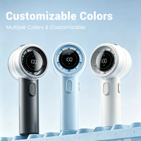 Ventilateur à brume d'eau 2000 mAh, sortie de brume 30 ml, affichage LED du volume de brume, rechargeable, mini ventilateur personnel hydratant, 5W, économe en énergie