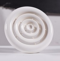 Grille d'aération de plafond ronde facile à installer, type clip, en plastique ABS, pour chambre, salle de bain, bureau