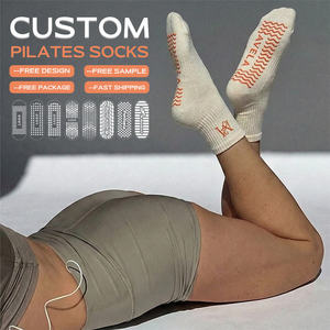Bilu Custom Logo Non Slip Pilates Yoga <b>Socks</b> for <b>Women</b> Breathable Cotton Anti-Skid Barre Grip <b>Socks</b> Bulk Wholesale for GYM - Product Image 1