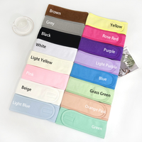 Bandeau Éponge Velcro pour Cheveux, Faible MOQ, Logo Brodé Personnalisé, Ajustable, Antidérapant, Lavable, Maquillage, Sport, Douche, Spa