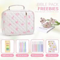 Housse de Bible pour femmes, étui de transport durable, sac d'église pour accessoires bibliques avec poignée et poche pour les Écritures