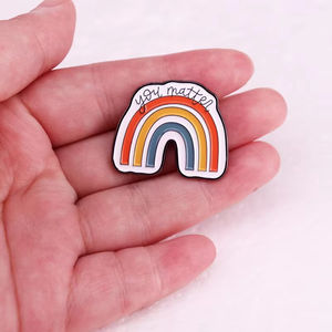 Je Maakt Uit Geestelijke Gezondheid Bewustzijn Revers Pin Regenboog Email Metalen Badge Voor Cadeau - Product Image 1