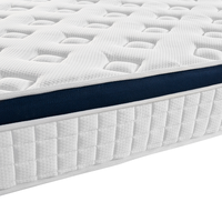Matelas Hybride de Luxe à Ressorts Ensachés Doubles, Gel Mémoire, Taille Queen et King, Compressé et Enroulable, Prix Usine
