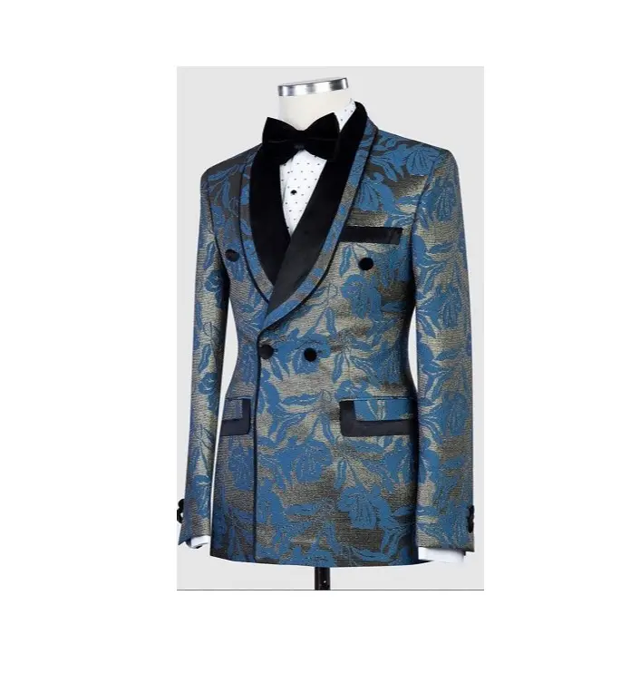 Tailor new design wedding men printing tuxedo men suit