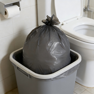 Sac poubelle noir personnalisé avec cordon de serrage, taille sur mesure, sac poubelle robuste et durable pour les déchets intérieurs et extérieurs - Product Image 1