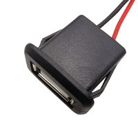 2-Pin/4-Pin USB 2.0 Kupfer Stecker/Buchse Stromanschluss Ladeanschluss PC-Gehäuse Datenschnittstelle Kabelverbinder