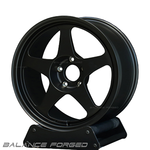 Rines Forjados Cóncavos Personalizados Estilo JDM en Negro Mate de 5 Radios de 17 y 18 Pulgadas para Autos de Alto Rendimiento Subaru WRX STI <span class=keywords><strong>Honda</strong></span> <span class=keywords><strong>Civic</strong></span> Type R - Product Image 1