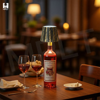 Lampe de table LED rechargeable pour bouteille de vin, idéale pour la décoration de restaurants et bars, intensité réglable, sans fil, en ABS, lampe de bureau moderne à batterie, chargement USB