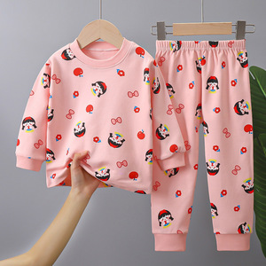 Conjunto de Roupas Casuais para Crianças Pequenas em Algodão com Camiseta de Manga Longa em Duas Peças para Meninos e Meninas - Product Image 3
