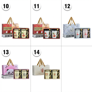Set di 2 Tazze da Caffè in Ceramica Premium con Stampe Carine, Coperchio e Cucchiaio, Confezione Regalo Personalizzabile per Uso Quotidiano e Regali Festivi - Product Image 4