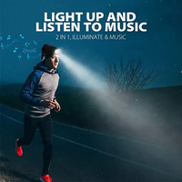 Sıcak LED Bere Şapka Bluetooth Kablosuz Stereo Kulaklık USB Şarj Edilebilir Ayarlanabilir 3 Kademeli Karartma LED Işıklı Sıcak Müzik Şapkası