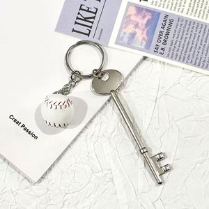 2cm Baseball Keychain <b>Key</b> <b>Ring</b> Bag Pendant Wholesale Casual Sports Street Trends Racket-<b>Key</b> Pattern European American Craft - Product Image 3