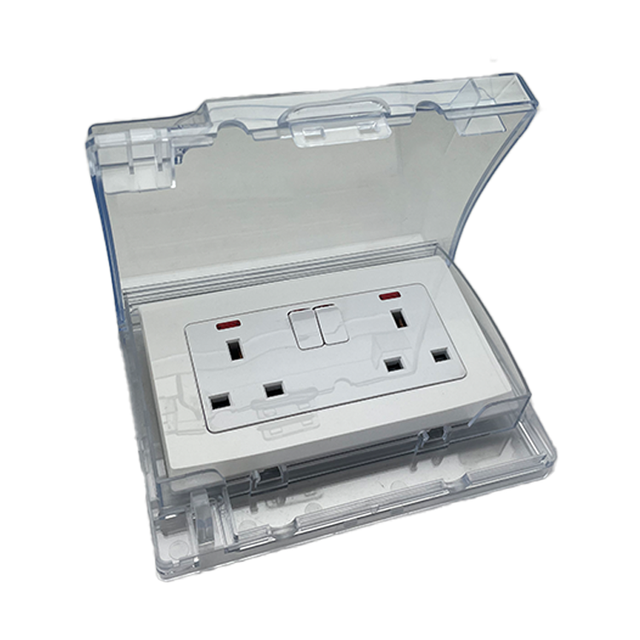 VNX 13A 2 Gang UK Standard IP65 Waterproof Industrial Wall Switch Socket for Home