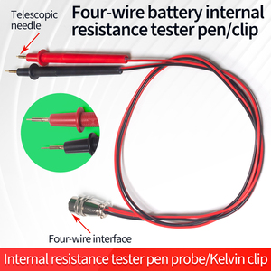Sondes de test universelles pour multimètre numérique, pointe de test en forme d'aiguille, <span class=keywords><strong>pinces</strong></span> Kelvin, broches, câble à quatre fils pour testeurs de <span class=keywords><strong>batterie</strong></span> - Product Image 2