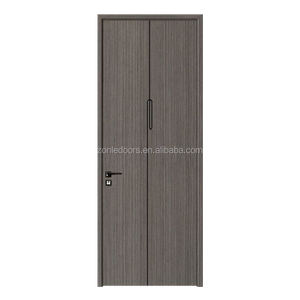 ประตูแผงผิวไม้ HDF MDF สีขาวไพรเมอร์สนไม้ภายในสำหรับโครงการบ้านขายส่งพร้อมประตูล็อคอัจฉริยะ - Product Image 4