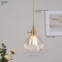 Lustre suspendu simple à tête unique en verre doré, style rétro créatif, réglable en hauteur, design nordique simple, dimmable, pour la maison, personnalisable ODM OEM