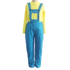 Costume de scène de Minion robe de danse de fête à paillettes brillantes pour petit garçon - Product Image 1