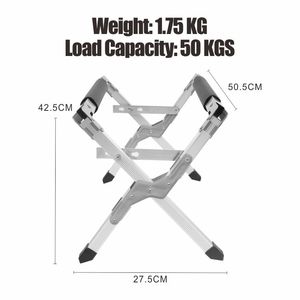 HOMFUL almacenamiento ajustable Camping aluminio refrigerador pesca taburete de <span class=keywords><strong>mesa</strong></span> de muebles - Product Image 6