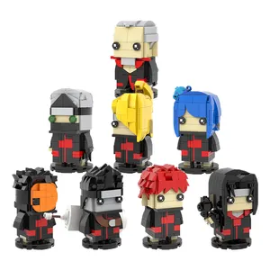 อะนิเมะNT Uchiha Sasuke BrickHeadz MOCอิฐชุดDiy Building Blocksชุดเด็กของเล่นสําหรับเด็ก2023ของเล่น