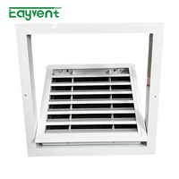 Grille d'aération de retour articulée Eayvent |   Grille en aluminium avec filtre lavable |   Support mural/plafond avec filtre