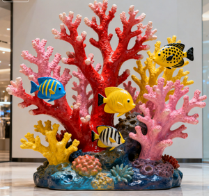 Escultura FRP de tiburón ballena gigante, estatua de <span class=keywords><strong>animal</strong></span> oceánico realista para centro de mesa de entrada de acuario - Product Image 6