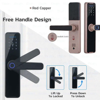 Elock Es242f Elektrische Sleutelloze 5050 Code Wachtwoord Biometrische Vingerafdruk Smart Lock Beveiliging Automatische Smart Deadbolt Lock