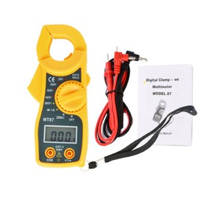 Pinza amperimétrica digital, mini multímetro electrónico para estudiantes y electricistas, medidor de resistencia y corriente - Product Image 1