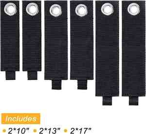 Lot de 8 attaches robustes auto-adhésives pour rangement d'outils, organisateur de garage, sangles de fixation, attaches de câbles, 100 crochets et boucles - Product Image 2