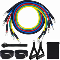 Venta al por Mayor TALLTOP, Juego de Bandas de Resistencia de Látex Personalizadas con Descuento, 11 Piezas, Elásticas y Duraderas para Gimnasio, de 10LB a 50LB, Bandas para Ejercicio