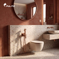 Ensemble de pulvérisation pour bidet en laiton brossé or rose de qualité supérieure, avec mitigeur chaud/froid et douchette shattaf musulmane pour salle de bain et maison
