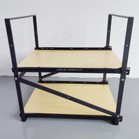 Porte-bouteilles en métal personnalisé OEM ODM de haute qualité Étagère de stockage de vin en métal et acier Supports pour bouteilles de vin en bois et acier