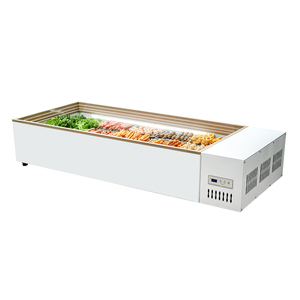 Vitrina de congelador refrigerada sin vidrio de escritorio comercial pequeña: Especializada para pinchos de barbacoa de mantenimiento fresco - Product Image 4
