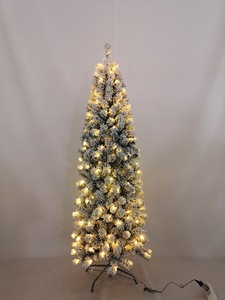<span class=keywords><strong>Sapin</strong></span> de Noël artificiel amincissant pré-éclairé, effet neige, <span class=keywords><strong>LED</strong></span> blanc chaud, pour coin d'appartement et vitrine de magasin - Product Image 3