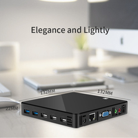 Sin ventilador de escritorio Ce-leron 1007U Pen-tium 2117U Ventana Xp Nettop Lan Vga Hd Dual Display 5 Usb Smart Tv Box mini pc ordenador