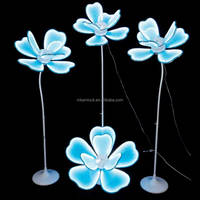 Feest Gigantische Blauwe Weg Lead Floor Licht Pioenbloem Led Bruiloftslamp Voor Bruiloft Achtergrond Gangpad Decoratie