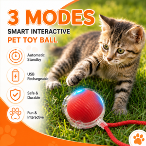 Balle interactive pour <span class=keywords><strong>chat</strong></span> AI anti-ennui, jouet automatique pour <span class=keywords><strong>chat</strong></span> avec corde, balle ultra-silencieuse pour animaux de compagnie - Product Image 2