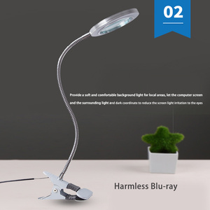 Lupa de luz de belleza para uñas, lámpara de mesa con USB, Flexo, LED de escritorio, para estudiantes, lámpara de lectura para estudio - Product Image 5